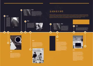 黄色时尚企业宣传画册设计模板