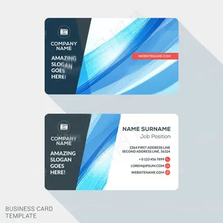 时尚动感线条名片设计矢量素材