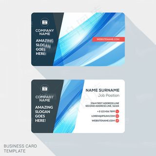 时尚动感线条名片设计矢量素材