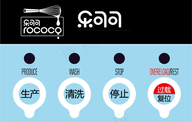 冰淇淋机按键矢量图ai矢量模版下载