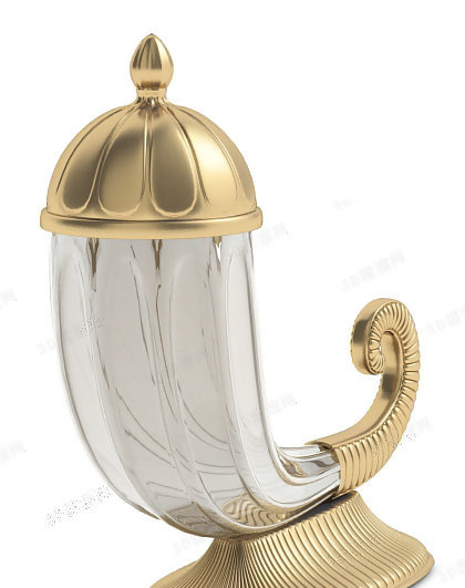 3D新古典简欧号角饰品摆设模型