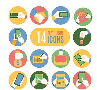 手部动作图标矢量素材图片