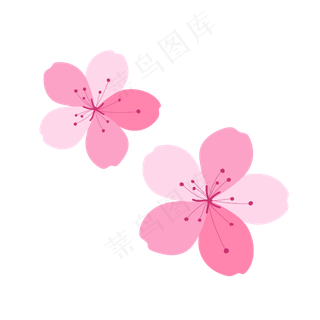 矢量多彩丰富樱花,免抠元素