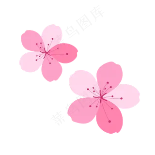 矢量多彩丰富樱花,免抠元素