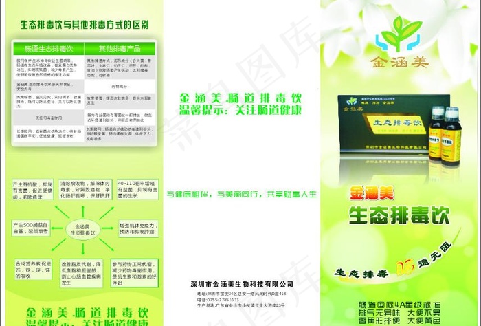 保健品三折页图片cdr矢量模版下载