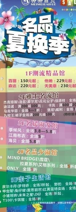 夏季商场折扣图片(210X297)cdr矢量模版下载