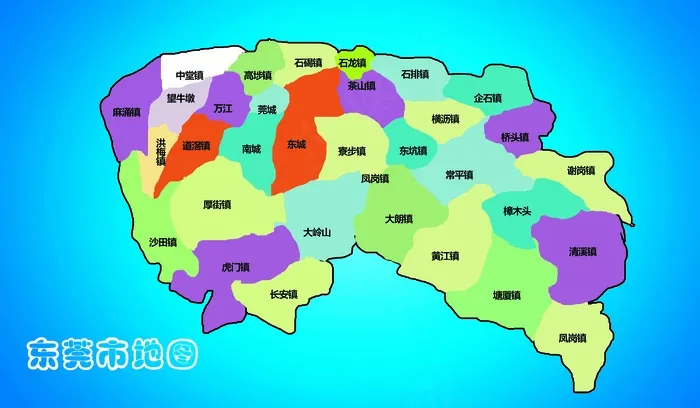 东莞地图psd模版下载