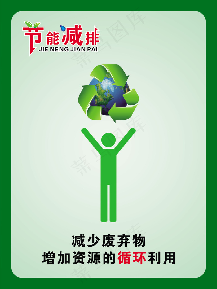 节能减排展板背景psd模版下载