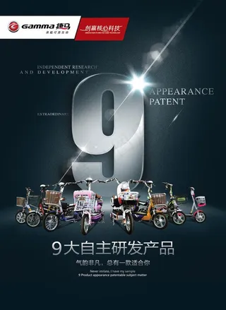 捷马电动车海报图片