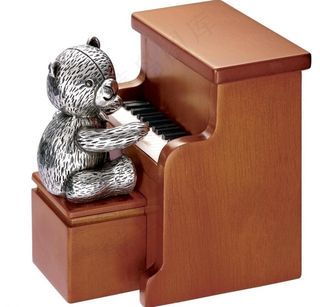 小熊 弹钢琴 八音盒图片