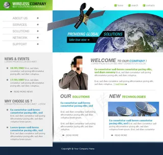 雷达科技网页psd素材