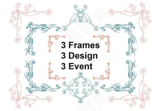 漂亮的自定义植物花纹图案PS形状素...