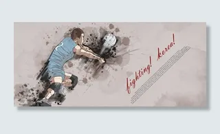 手绘人物排球运动员图片