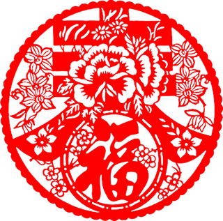 过年  福字  剪纸福
