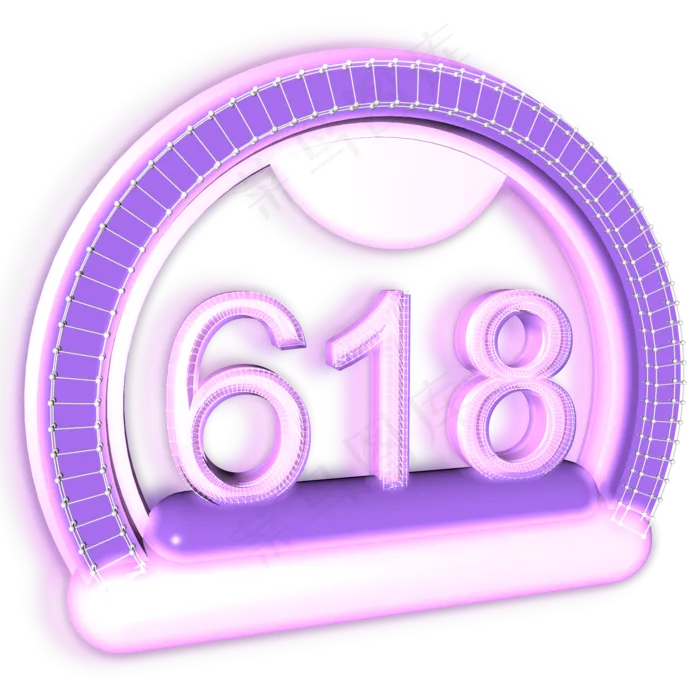 618电商c4d辉光舞台,免抠元素