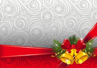 精美圣诞铃铛背景06——矢量素材