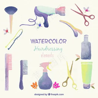 水彩画的美容元素