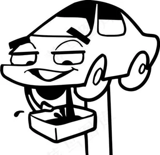 汽车拟人 卡通汽车 矢量素材 EP...