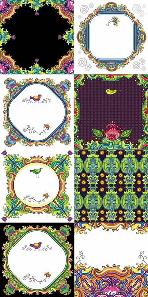 彩色装饰花纹——矢量素材