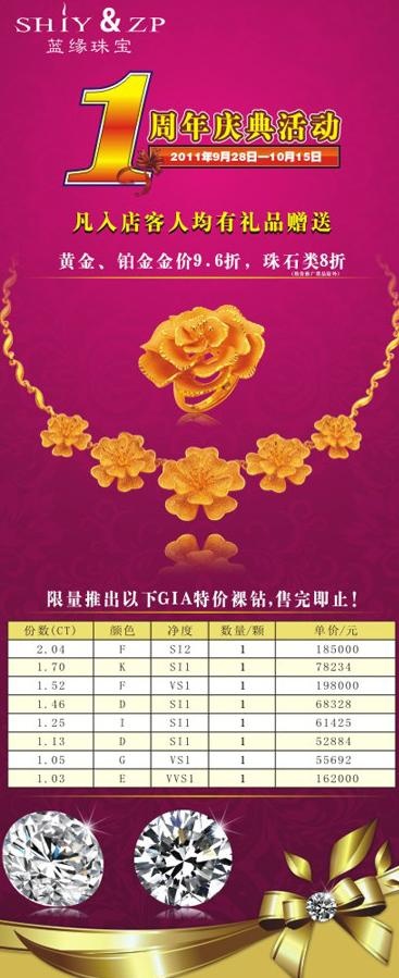 珠宝 展架图片(800X1800)cdr矢量模版下载