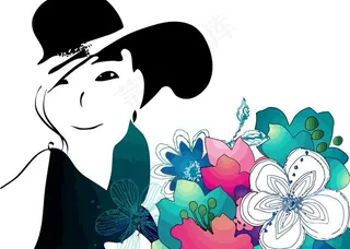 美女矢量图图片