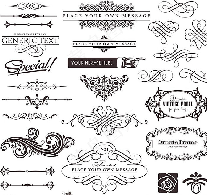 时尚花纹花边图案图片