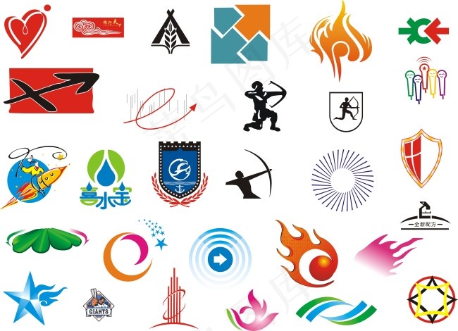 标识 绿色 植物人物图案