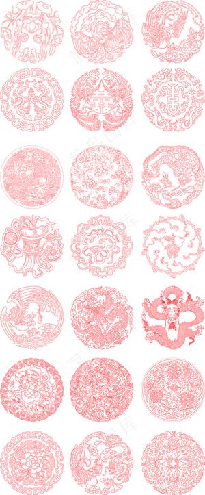 中国传统纹饰图案矢量素材 中国传统纹饰图案矢量素材