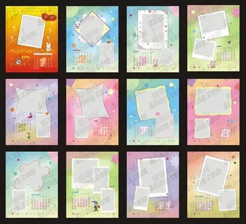 2011卡通风格挂历矢量素材