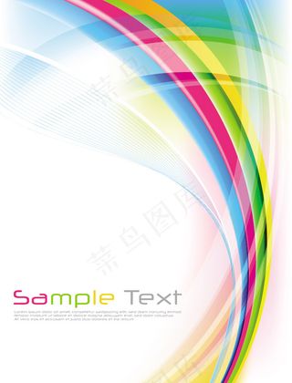 流动彩虹线背景