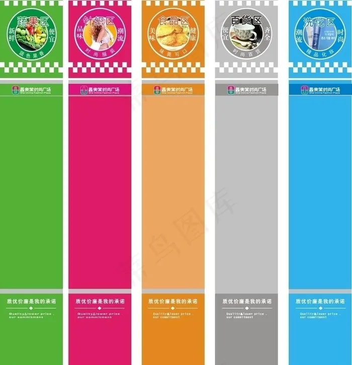 超市包柱图片cdr矢量模版下载