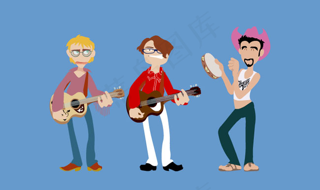 卡通人物乐队组合flash动画