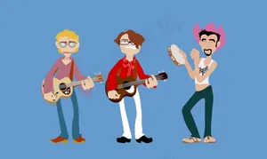 卡通人物乐队组合flash动画