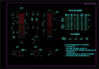 桥台桩基钢筋构造cad图纸