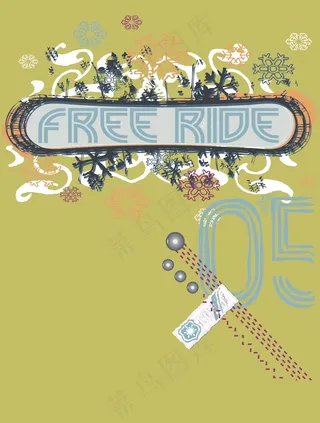 T恤图案设计英文字体图文组合