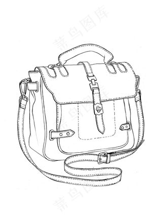 手提女包手绘高清图片下载