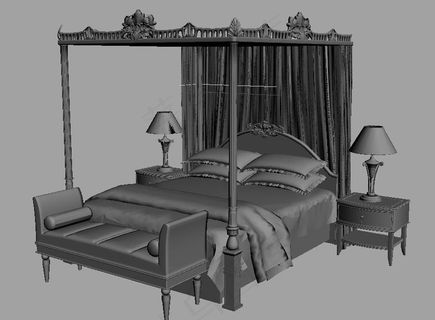 精致欧式家具床组合图片