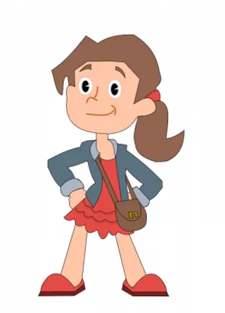 年轻女孩矢量图像