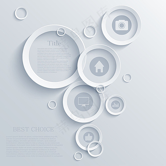 镂空圆圈按钮背景