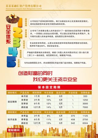 金融理财投资宣传单页海报模板