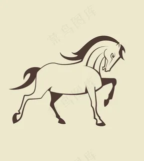 马插画手绘白描