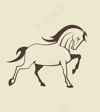 马插画手绘白描