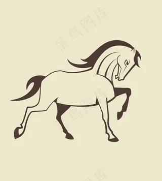 马插画手绘白描