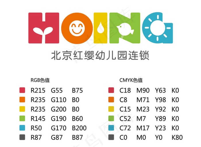 红缨幼儿园vi设计方案图片eps,ai矢量模版下载