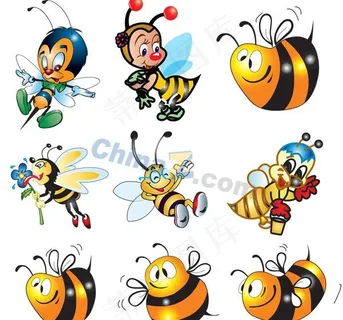 可爱卡通蜜蜂矢量素材 可爱卡通蜜蜂矢量素材