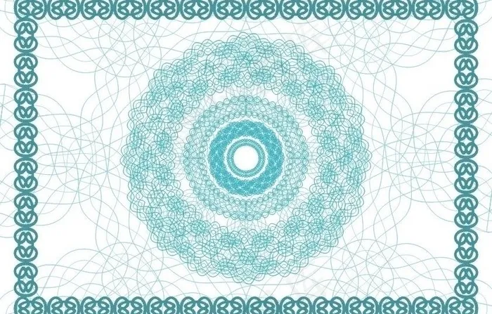 宝蓝经销证书纹cdr矢量模版下载