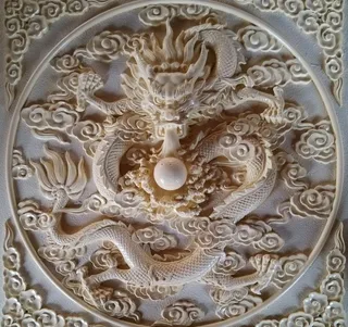 龙腾祥云浮雕天花板