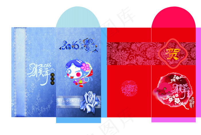 2016 猴年红包 设计