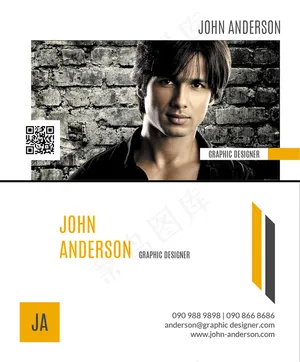 撞色元素创意名片