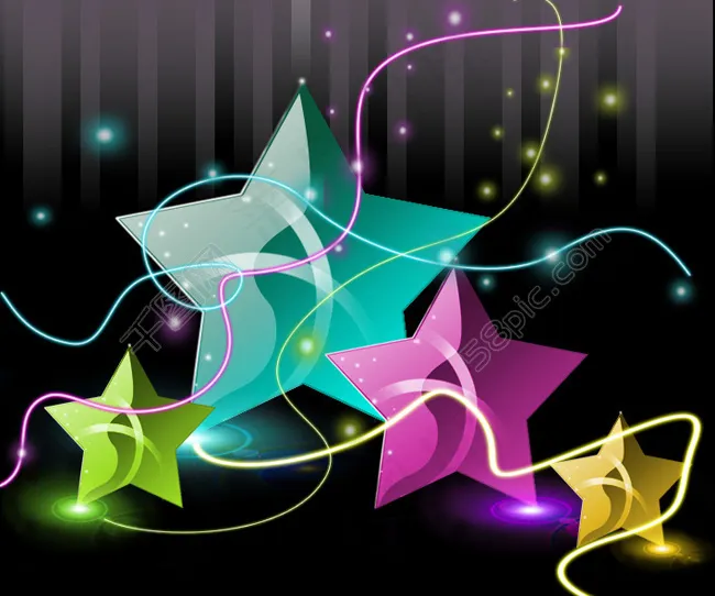光纤星星梦幻空间亮丽绚丽星星祝福PSDpsd模版下载
